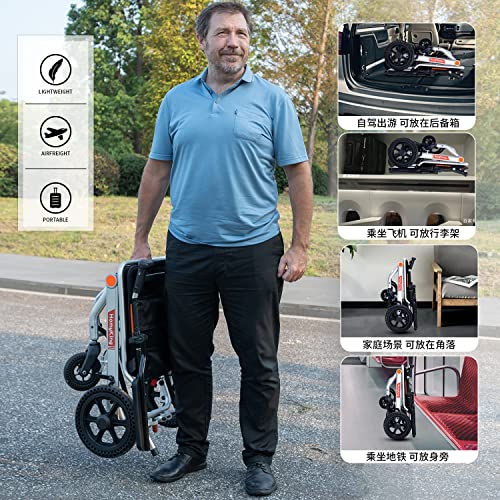 Homyking Lightweight Wheelchair For Adults, Portable Folding Transport Wheelchair With Hand Brake #TOP2
