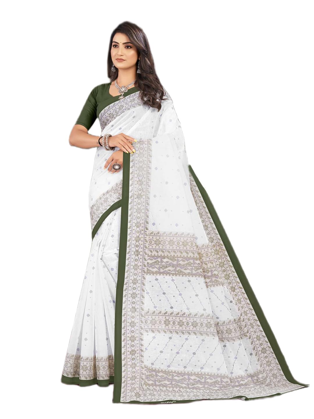 Pure Cotton Sweta Printed Saree For Women's-picture-10
