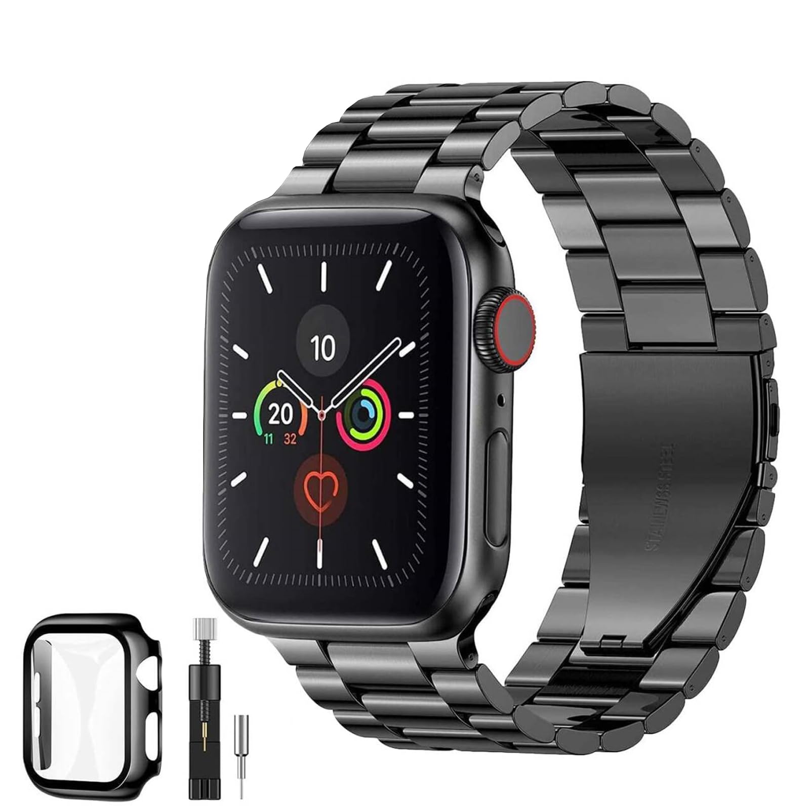 [YOFITAR] for Apple Watch バンド 保護ケース付き ステ…