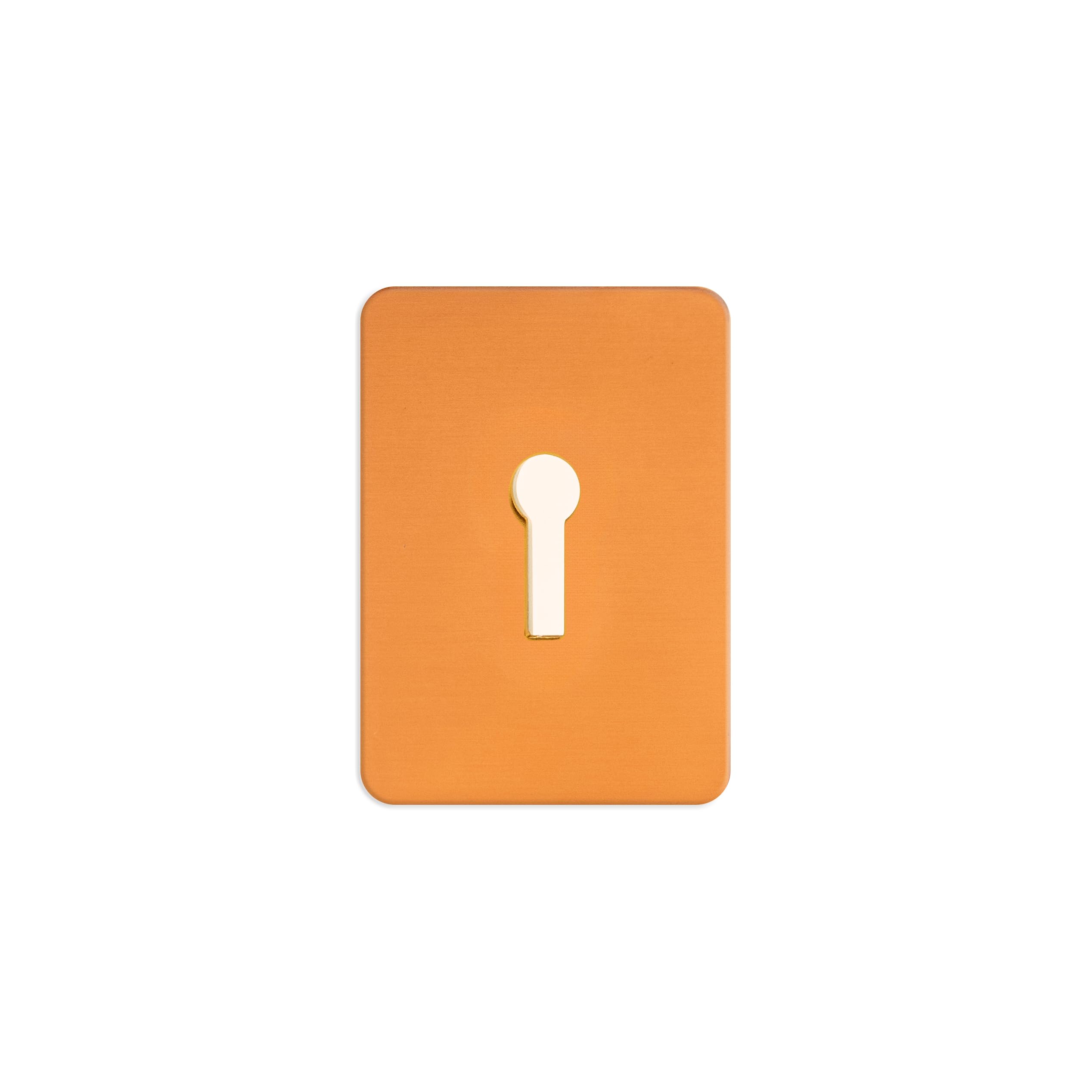 TSS Gold UK Key Hole Stick On Repair Escutcheon, 65mm x 47mm. Self Adhesive UK Key Covers, Keyhole Cover, Self Adhesive Door Plate