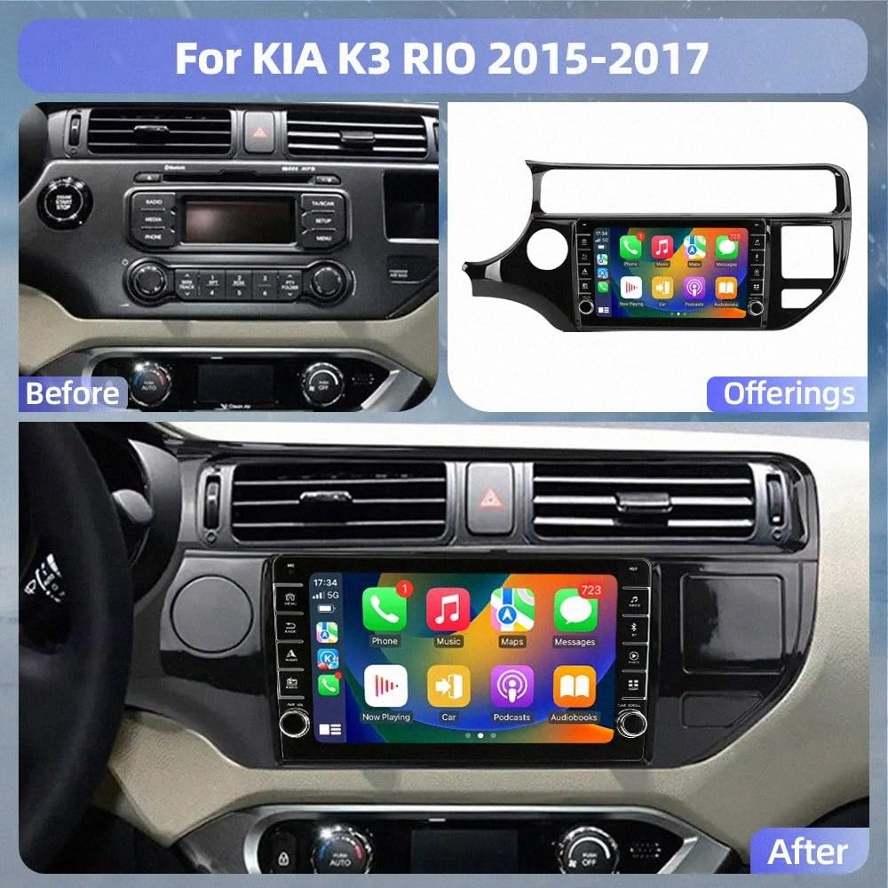 Nawigacja Dla Ciężarówek dla Kia RIO 4 K3 2015-2017 Nawigacja Z Mapami Świata Obsługa Nawigacji Satelitarnej, Wyszukiwanie Według Kodów Pocztowych I, 4 Rdzeń 1G+16G