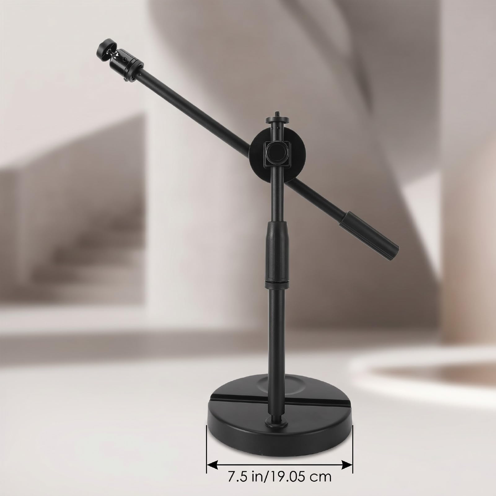 ASHATA Supporto per Proiettore da Tavolo Girevole a 360 Gradi in ABS con | Per Sale Conferenze Domestiche, Mini Proiettore, Fotocamera, Webcam, Anello Luminoso, Base Antiscivolo, Angolo Regolabile,