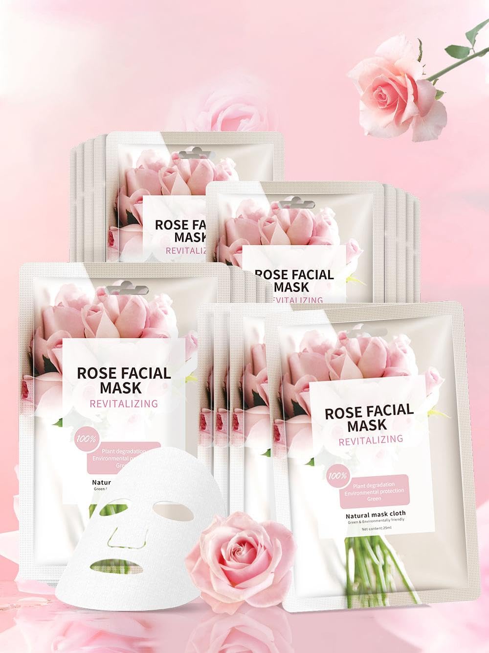 Face Masks Skincare, Christmas Gifts for Women, Facial Masks for Women Skin Care, Beauty Rose Sheet Masks, Bulk Face Mask Skin Care, Beauty Masks Gifts, Hydrating Face Masks, Facial Masks 10 Sheets