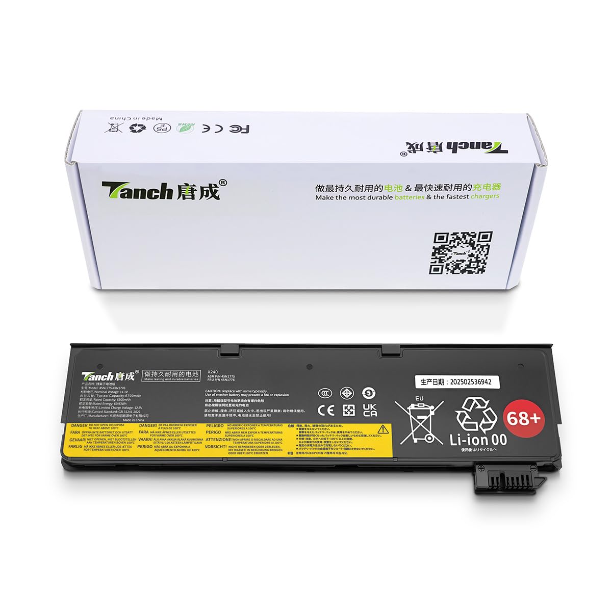 Batteria per laptop 45N1124 45N1128 45N1136 45N1137 0C52862 per Lenovo ThinkPad X240 X260 X270 T440S T450S L460 T460 T550 11.22V 6340 mAh 72 W 6 8+