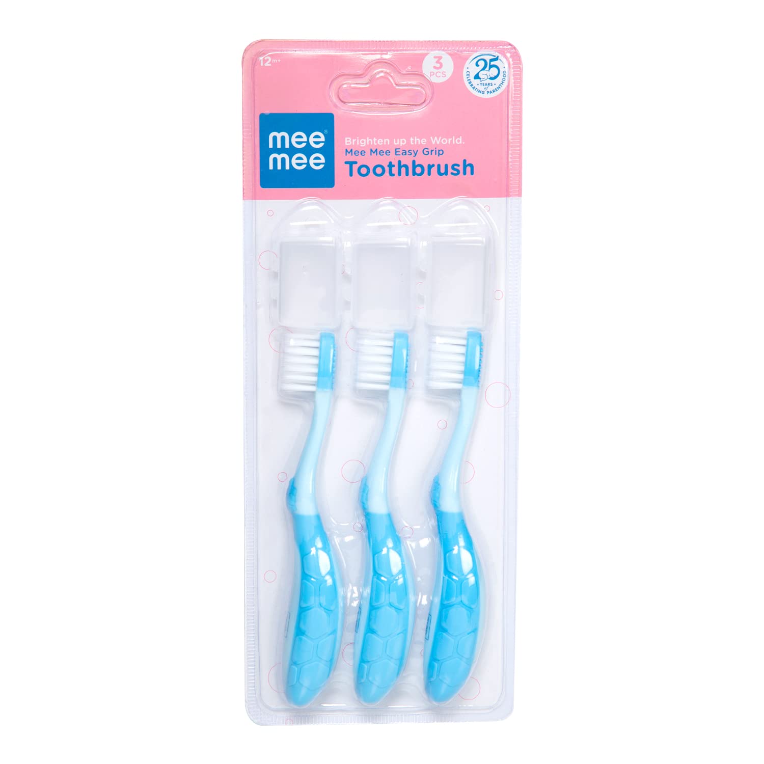 Mee Mee Baby Toothbrush with Soft bristles and Cap, Germ free teeth for Kids(Pack of 3) (Blue) (B07DGV8NW8) Amazon Price History, Amazon Price Tracker