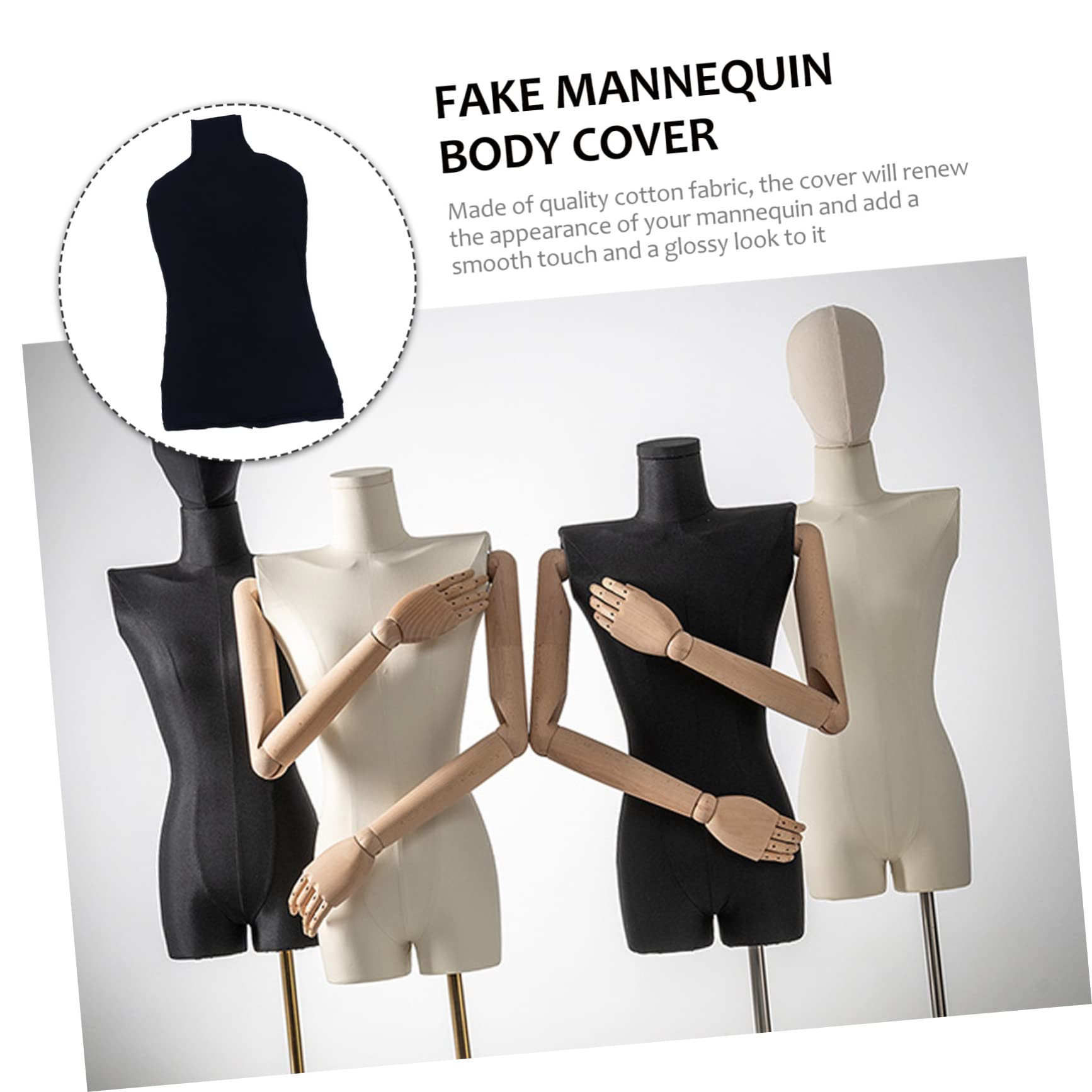 HAWILLOSCH Mannequin Body Cover Female Dress Form Mannequin Accessory Cotton Fabric