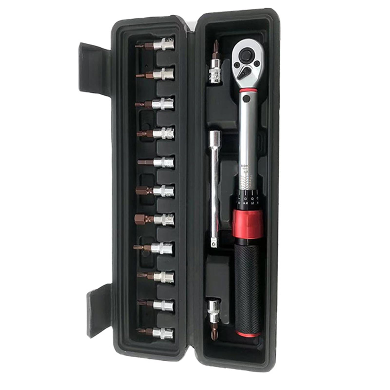 Jazuaiao 16Pcs Adjustable Torques Wrench Set 1/4 ” Drive with Storage Bag for Automotive Industrial Maintenance Car Maintenance Wrench