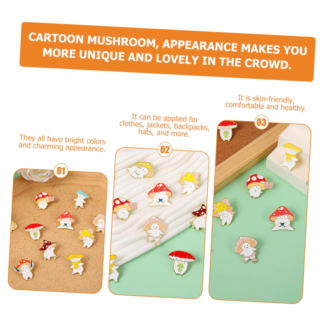 SOIMISS 40stücke Teiliges Bunte Pilz Broschen Für Damen Cartoon Pilz Anstecker Als Modisches Accessoire Für Kleidung Taschen Und Hüte Kreatives Design Mit Praktischer Befestigung Und