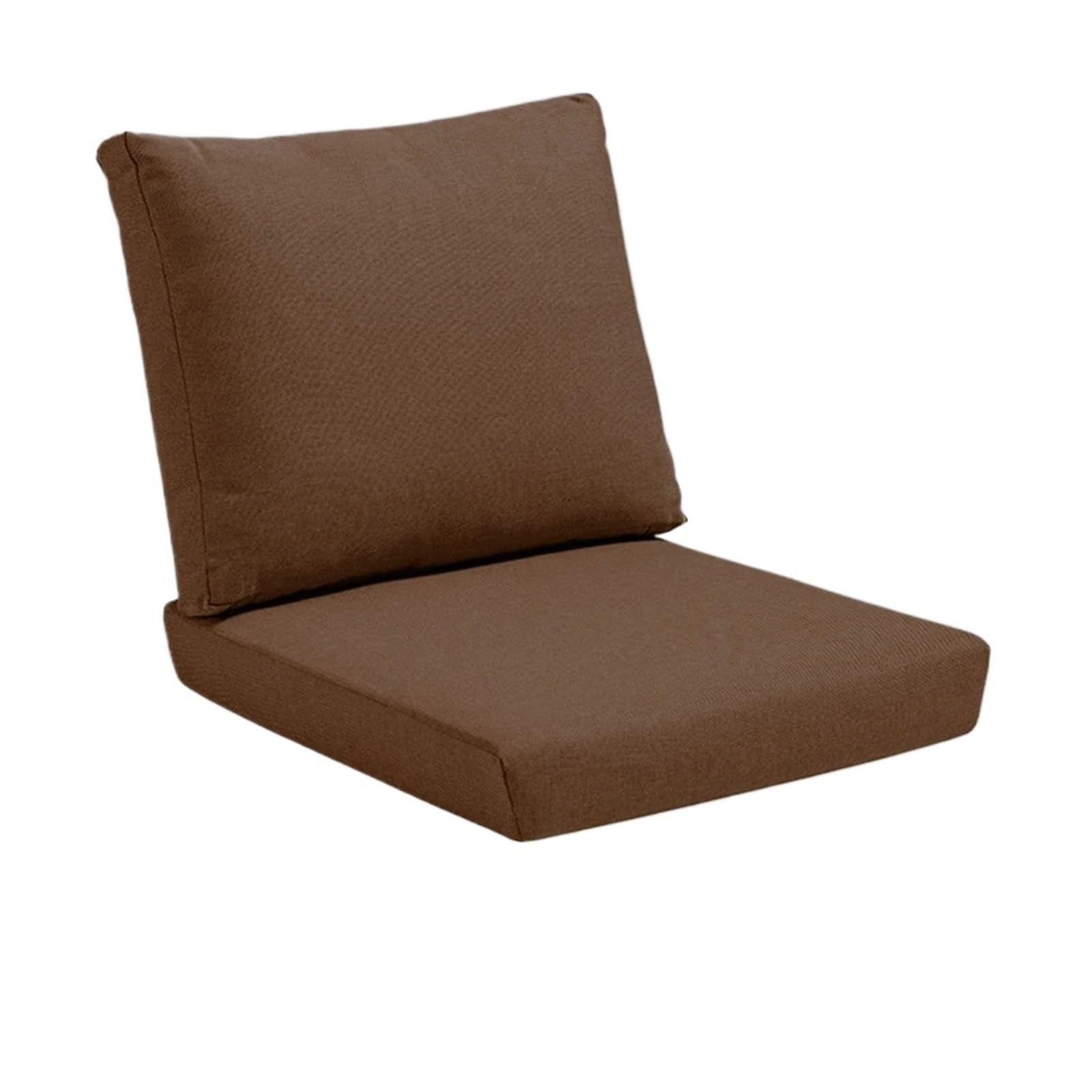 Coussin pour canapé de jardin et dossier de qualité supérieure en tissu marron