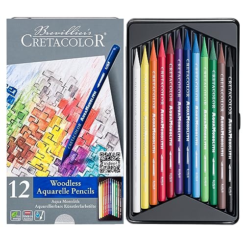 Lápis De Cor Aquarelável Aquamonolith 12 Cores, Cretacolor, Cretacolor, 25012, Colorido