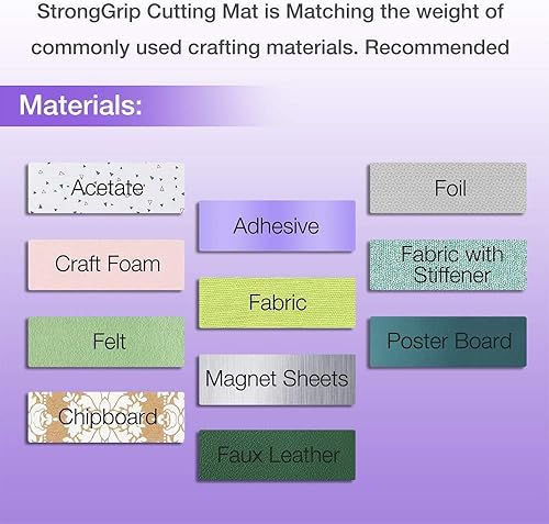 Vista 7 de REALIKE Alfombrilla de corte de 12 x 12 para Silhouette Cameo 5/4/3/2/1 (3 alfombrillas – agarre estándar, agarre ligero, agarre fuerte)