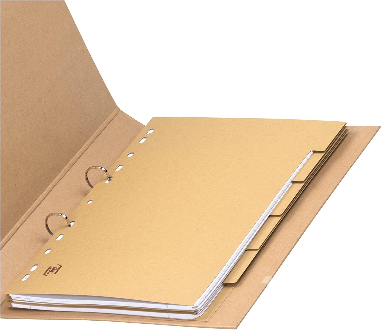Oxford Register Touareg, DIN A4, 5-teilig, aus Recycling-Kraftkarton, beige, 20 Stück