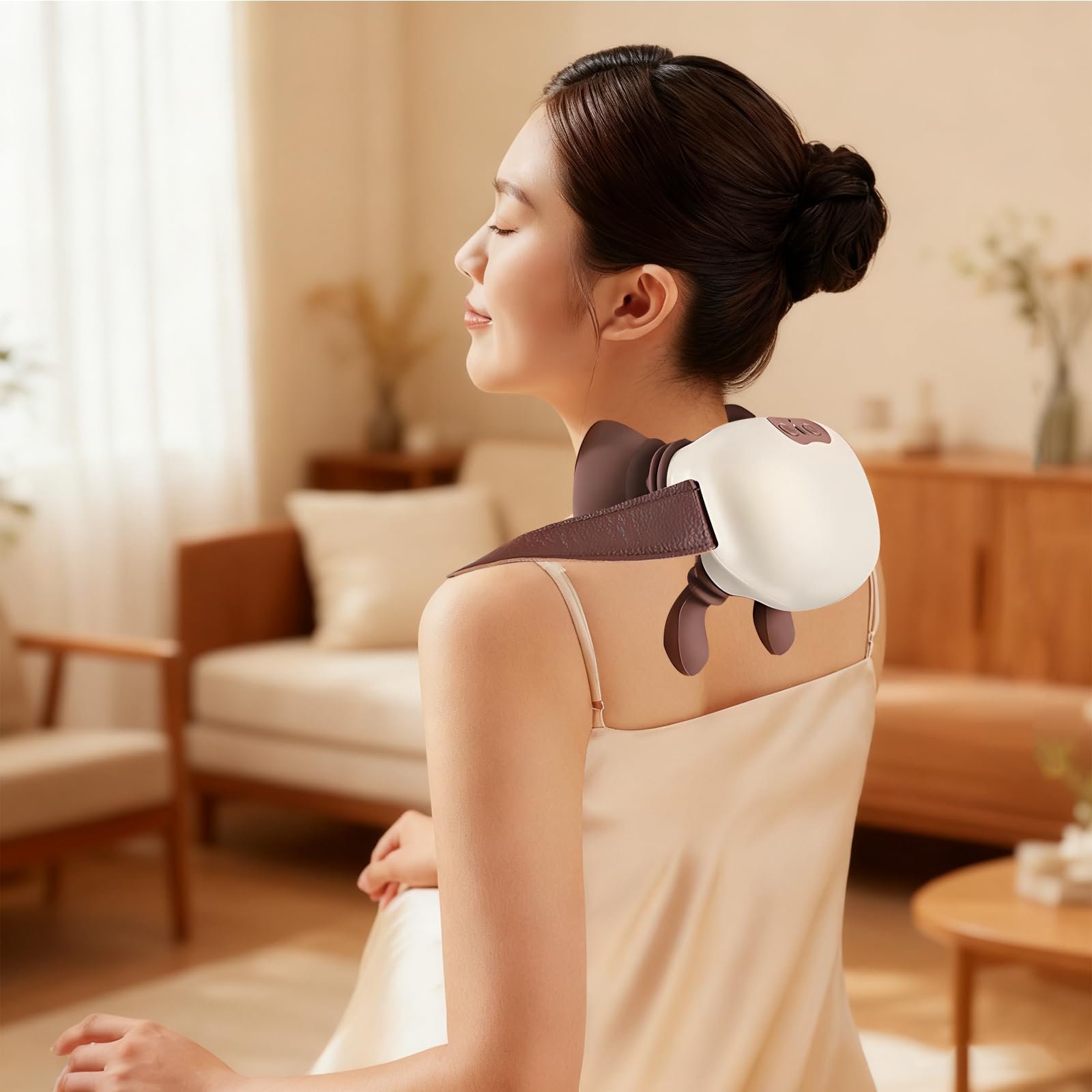 360° MassagegeräT Nacken, 3-Stufen-Massage & 2-Stufen-WäRmeanwendung, Simulierte Komfortable Handmassage, MassagegeräT Meister FüR Nacken, 5d NackenmassagegeräT, FüR Damen Herren