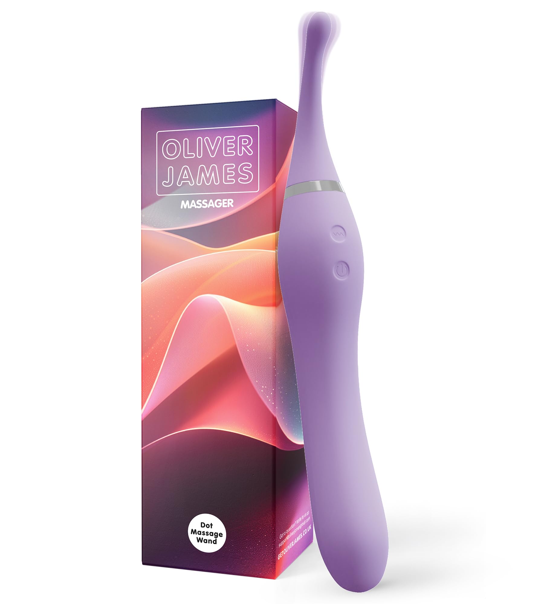 Vibratore Clitorideo con Coda Vibrante di Oliver James – 10 Modalità di Piacere, Wand in Silicone Resistente all’Acqua per Donna, Sex Toy Ricaricabile USB (Lilla Pastello)