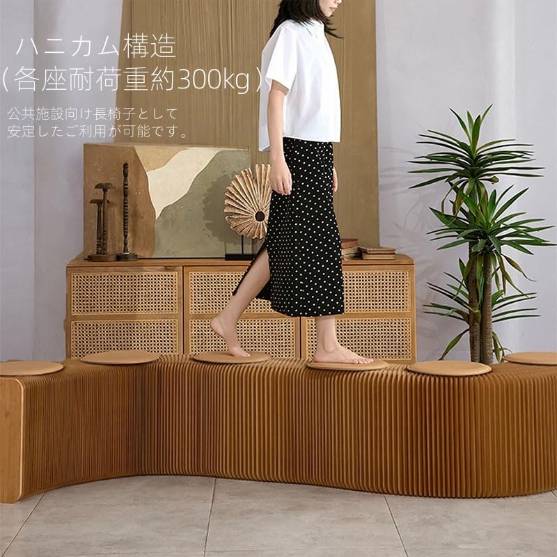 Amazon.co.jp: KTKW-NB 伸縮ベンチ 折りたたみ アコーディオン紙