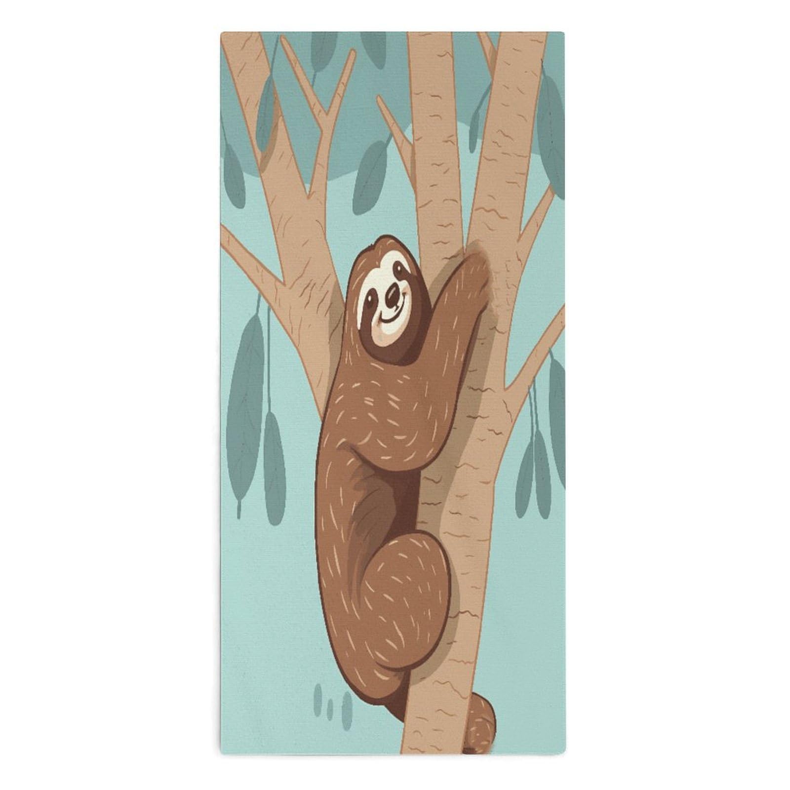 Btcowzrv Style Hug Tree Sloth Bath Towel Beach Towels Shower Towel
