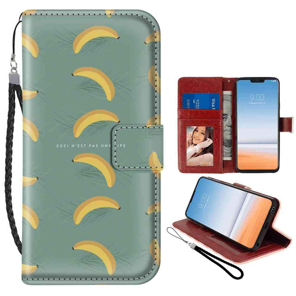 LG G7 ThinQ [6.1 Inch] Wallet Case Banana Leather