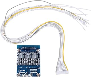 13S BMS 20 Amp 48 Volt, 13S 48V 20A BMS Lithium Battery Protection Board, BMS with Balance, Lithium Battery PCB Protection Board with Balance for 13 Series Cell Li-ion Batteries Ternary Batteries