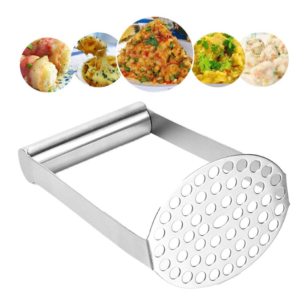 Machacador de patatas de acero inoxidable para puré de patatas, mermeladas, verduras y frutas