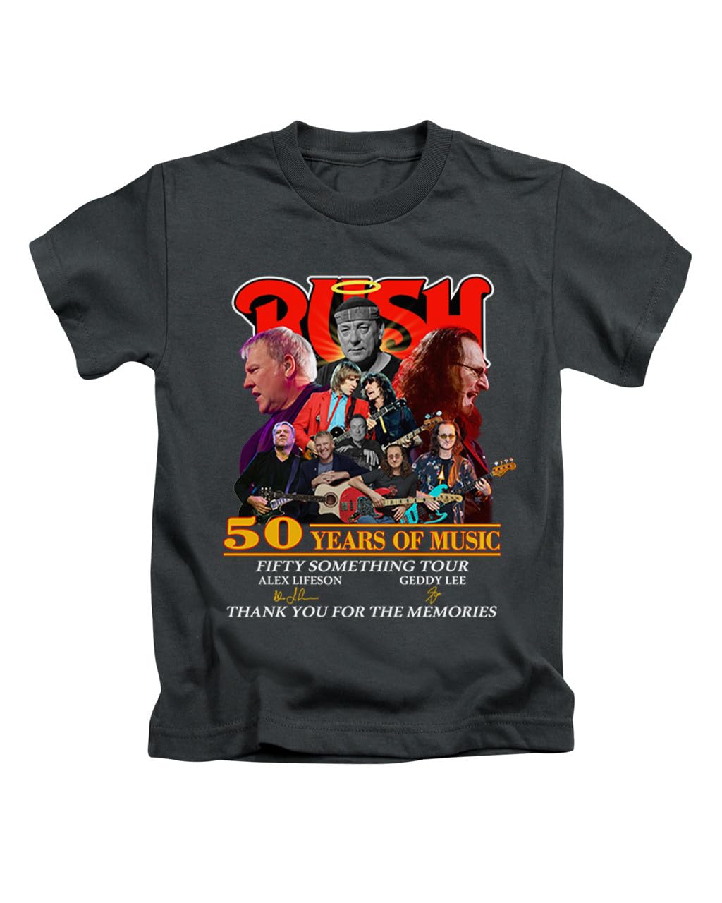 Rush Fifty Something 50 Years Iconic Alex Rock geedy pop Punk Icons Cool Tee T-Shirt Funny Unisex T Shirt Top Black