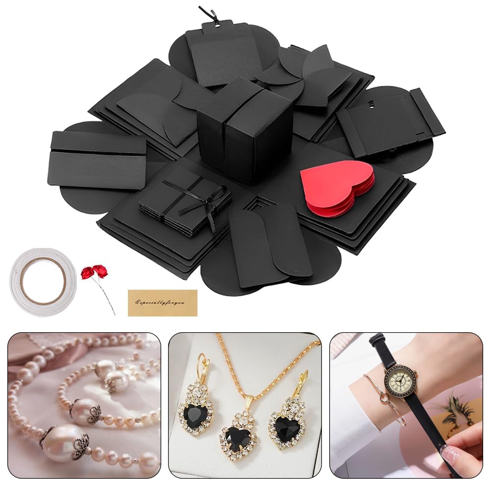 Explosion Box Bastelset - Foto Überraschungsbox Für Geburtstag, Weihnachten, Valentinstag
