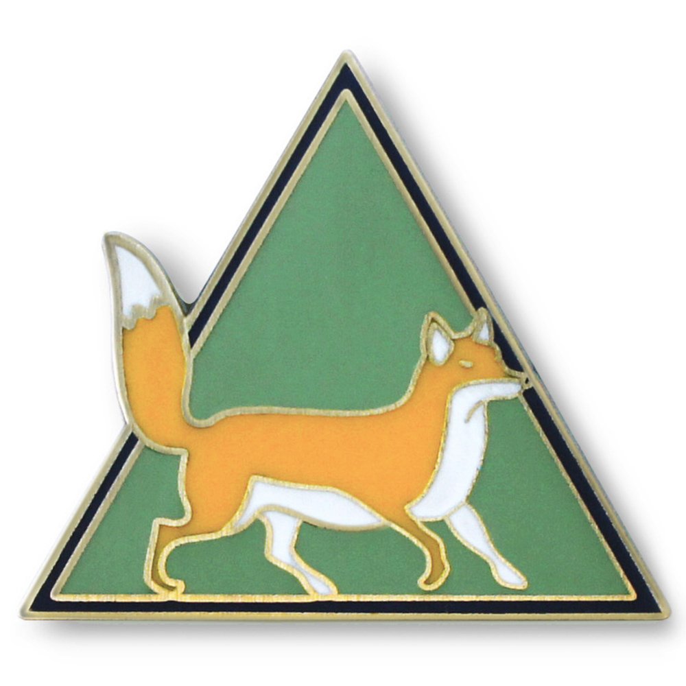 Mr. Fox Lapel Pin | Enamel Pin | Hat Pin | Vintage Surplus Badge