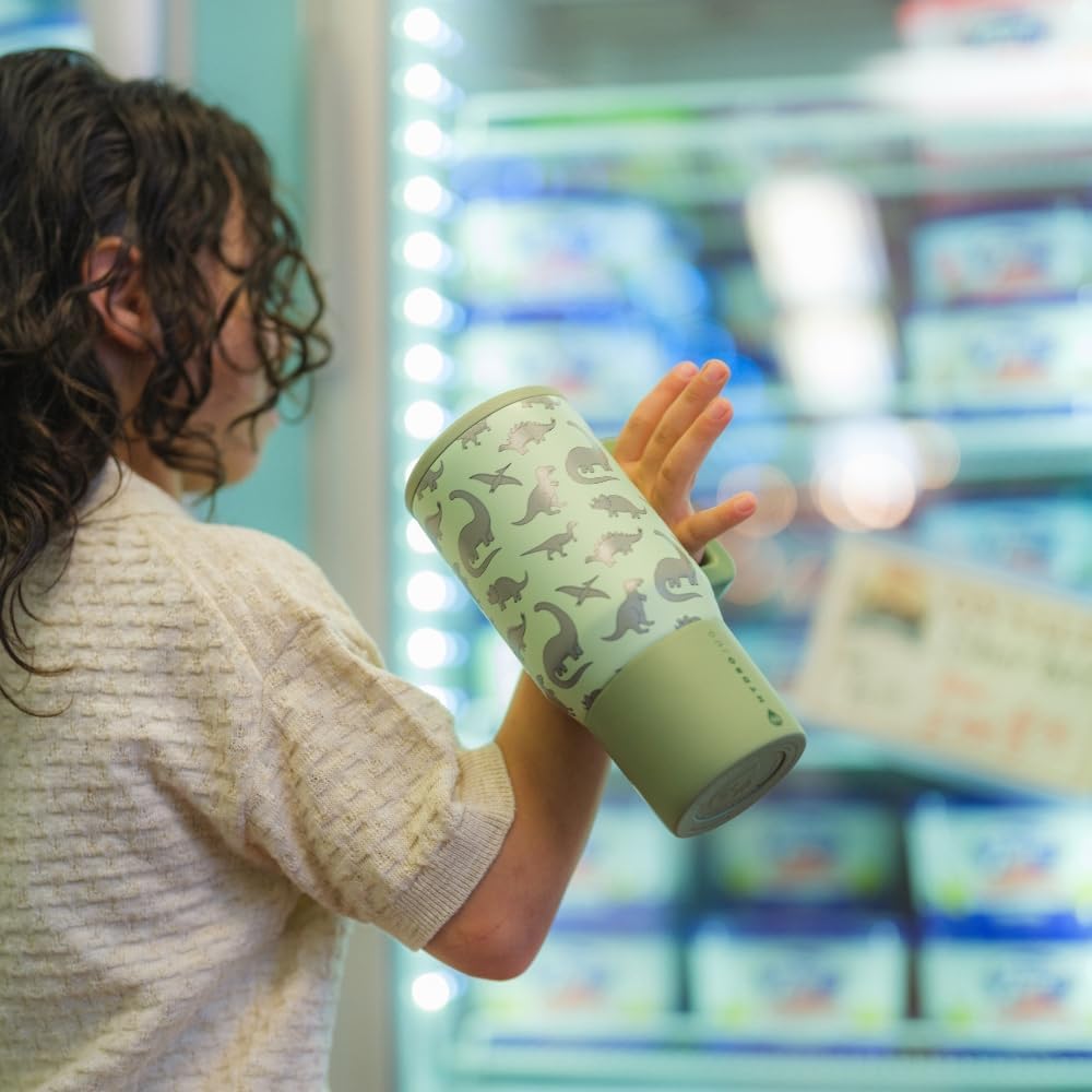 HydroJug Kids - 20 oz Insulated Kids Water Bottle with Flip Straw & Handle | Leak-Proof & Durable | Perfect for School, Sports, Lunch, Travel & Camp, Dinosaur - Image 5