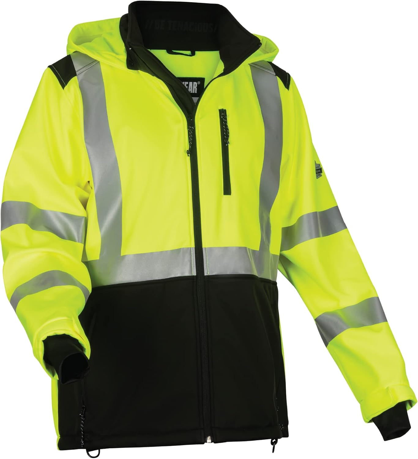 Ergodyne GloWear 8353 Lightweight Softshell Jacket, Fleece Lined, Hi Visibility, Reflective Safety Jackets Small