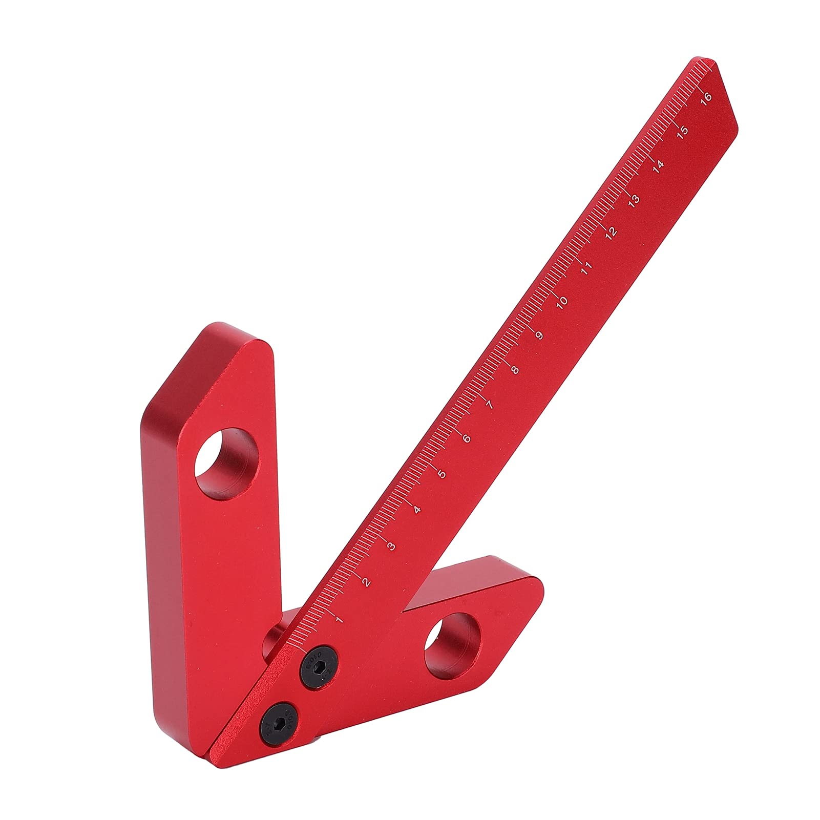 Jauge de ligne à angle droit, règle de recherche de centre de 45/90 degrés, outil de mesure en alliage d'aluminium avec échelle claire, scribe à bois pour projets de charpentier