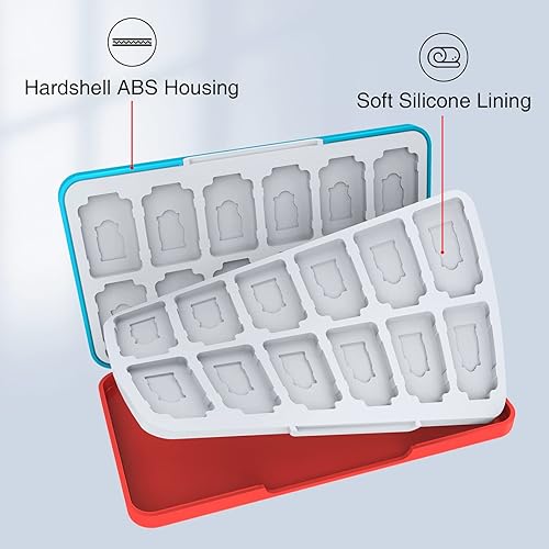 Miniatura 4 de HEIYING Switch Game Card Case for Switch&Switch OLED Game Card or Micro SD Cards, Custom Pattern Switch Game Card Case with 24 Game Card Slots and
