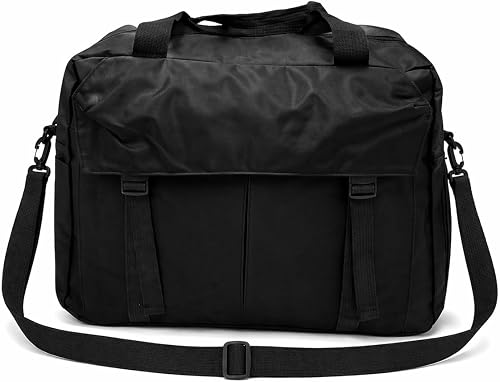 Lightweight Sports, Gym And Weekend Overnight Bag, With Shoe Compartment (Black)