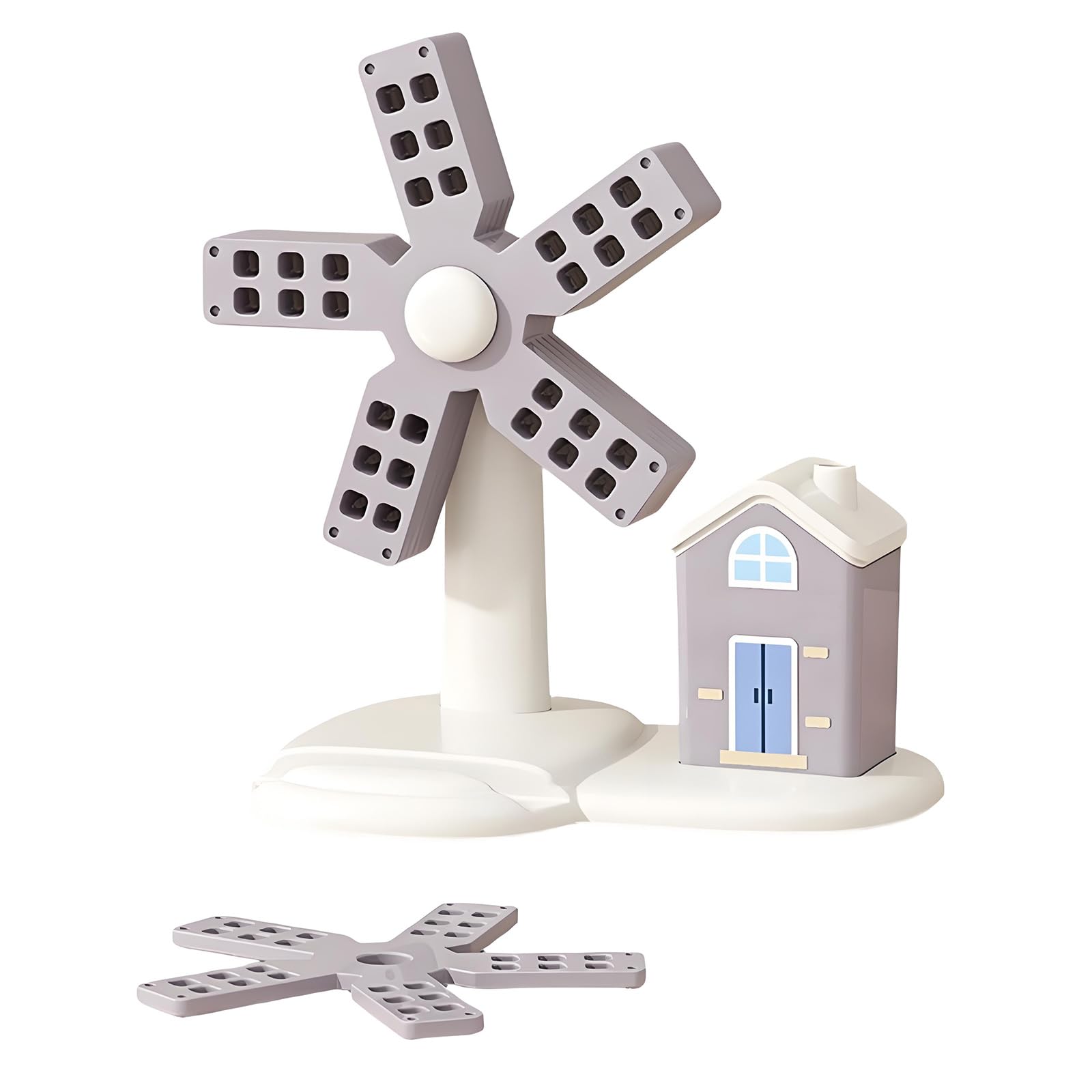 HZBB Creative Windmill Shape Placemat for Dining Table and Kitchen Desktop Decoration Creative Windmill Shape Unique Kitchen Trivet