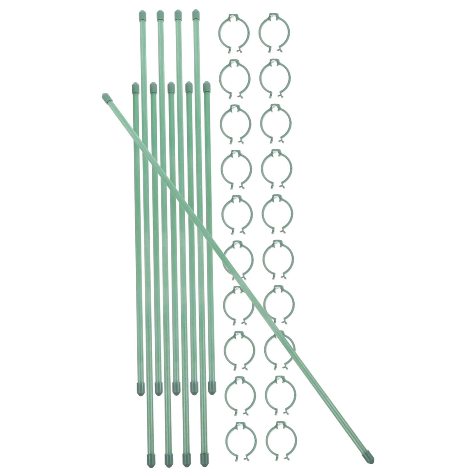 Toyvian 2 Ensembles Support du Support de Fleurs pieu enjeux Escalade de Plein air Les Soutiens Rester Support de Tige Unique de Jardin Fournitures de Jardinage Tige en Fibre de Verre Vert