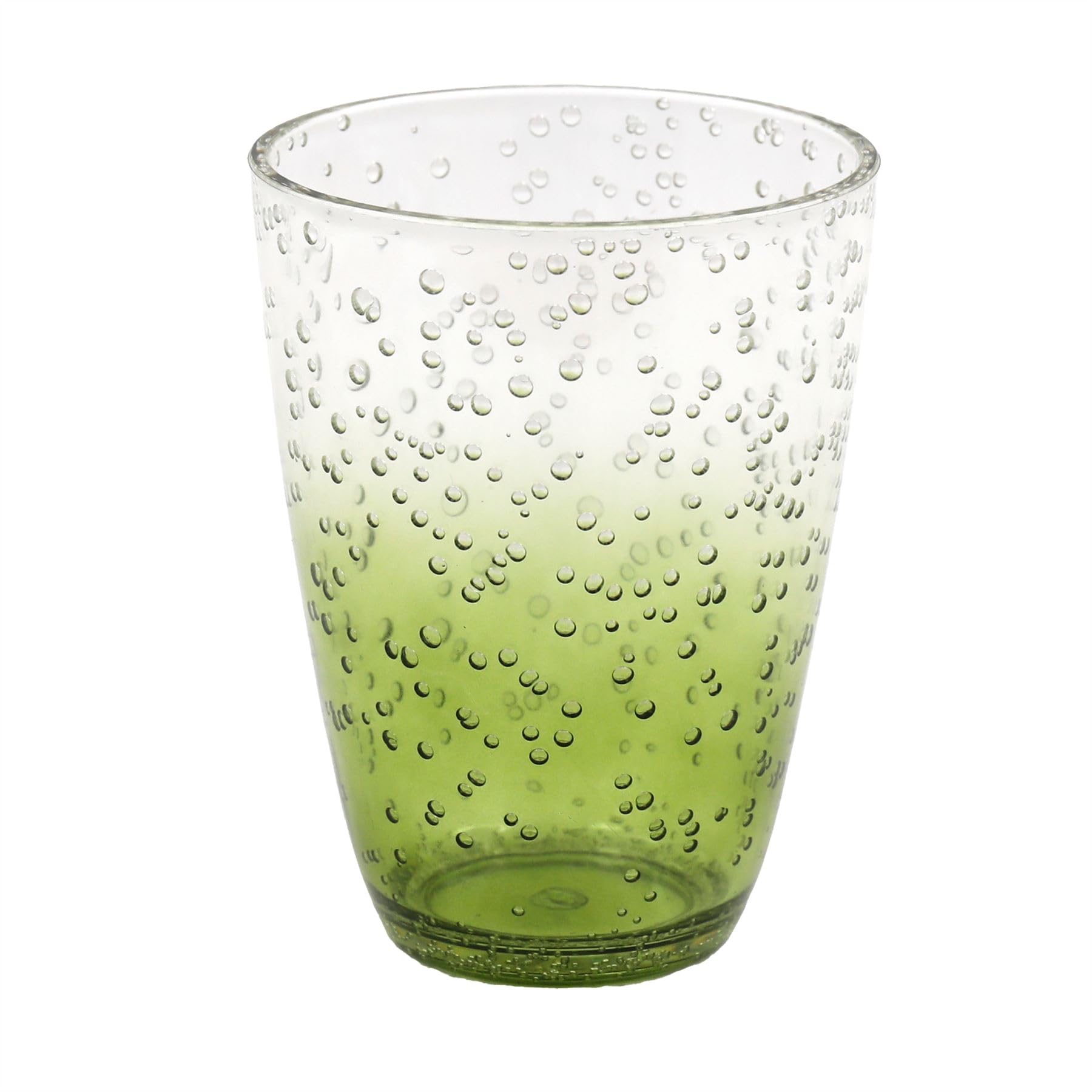 Carousel Home Green Bubbles Plastic Tumbler Glasses | Plastic Drinking Glasses Clear Plastic Glasses | Reusable Drinkware Outdoor Drinks Glasses - 400ml