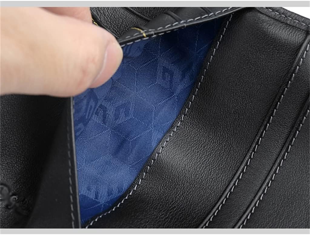 Multifunctional Snap Key Case Men Leather Business Card Holder Keychain Key Holder (D 8 * 12 * 2.0cm)