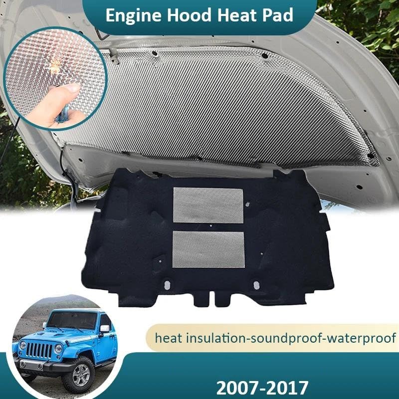 Coussinet d'isolation pour Jeep Wrangler JK 2007-2017 protection capot - 2