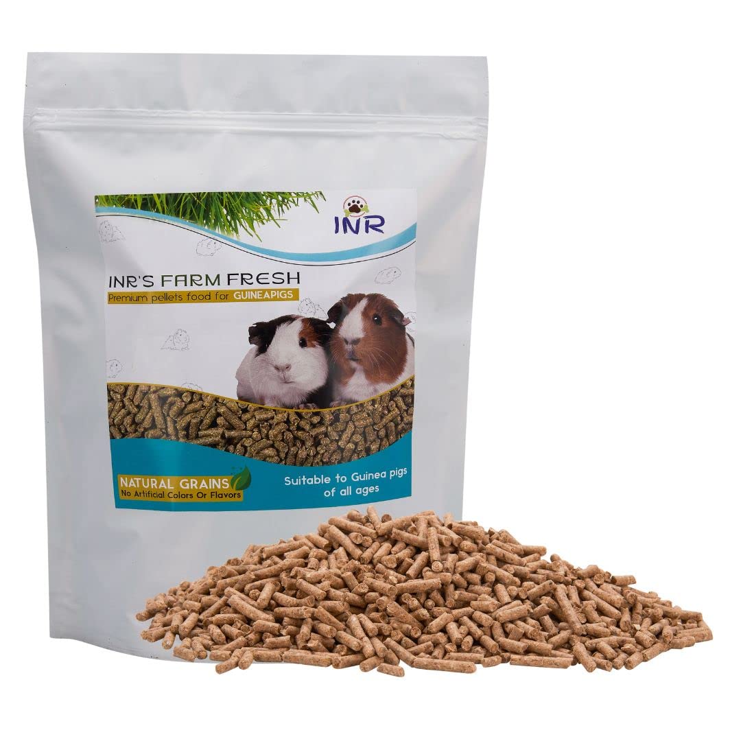Premium Pellets Food for Guineapigs (1KG)| Advanced Essential Nutrients and High Fiber Content for Small & Adult Guineapigs | Food for Guineapigs of All Life Stages
