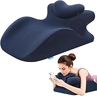 Vista 1 de Almohada ergonómica de espuma viscoelástica: almohada propensa para dormir, almohada de lectura para cama, apoyo específico para dolor de espalda