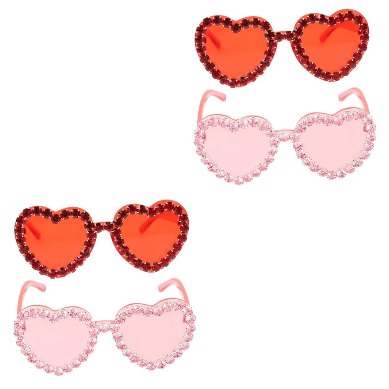 UPKOCH 4 Pz Occhiali Da Sole Occhiali Da Festa Per Bambini Amo Gli Occhiali a Cuore Accessori Cattivi Occhiali Di Moda Per Le Donne Manuale Hawaii Mancare Acrilico
