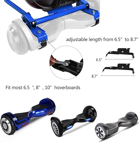 Vista 2 de KKA Hoverboard Kart, carrito de hover, accesorio para buggy para aeropatinetas de 6.5 pulgadas/8 pulgadas/10 pulgadas, accesorio para aeropatineta
