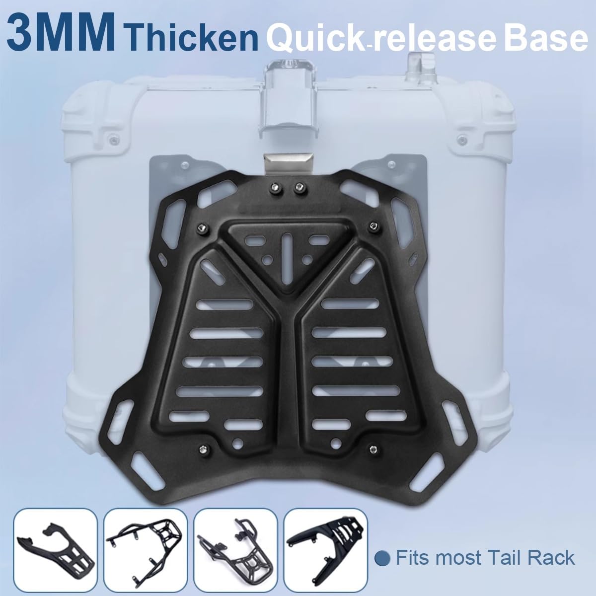Top Case Moto avec dosseret,Coffre supérieur 40L 45L pour Moto,Valise arrière pour Moto,Coffres Moto pour Rangement Casques,Coffre en Aluminium Noir/Blanc avec Dossier(Black,40 L)