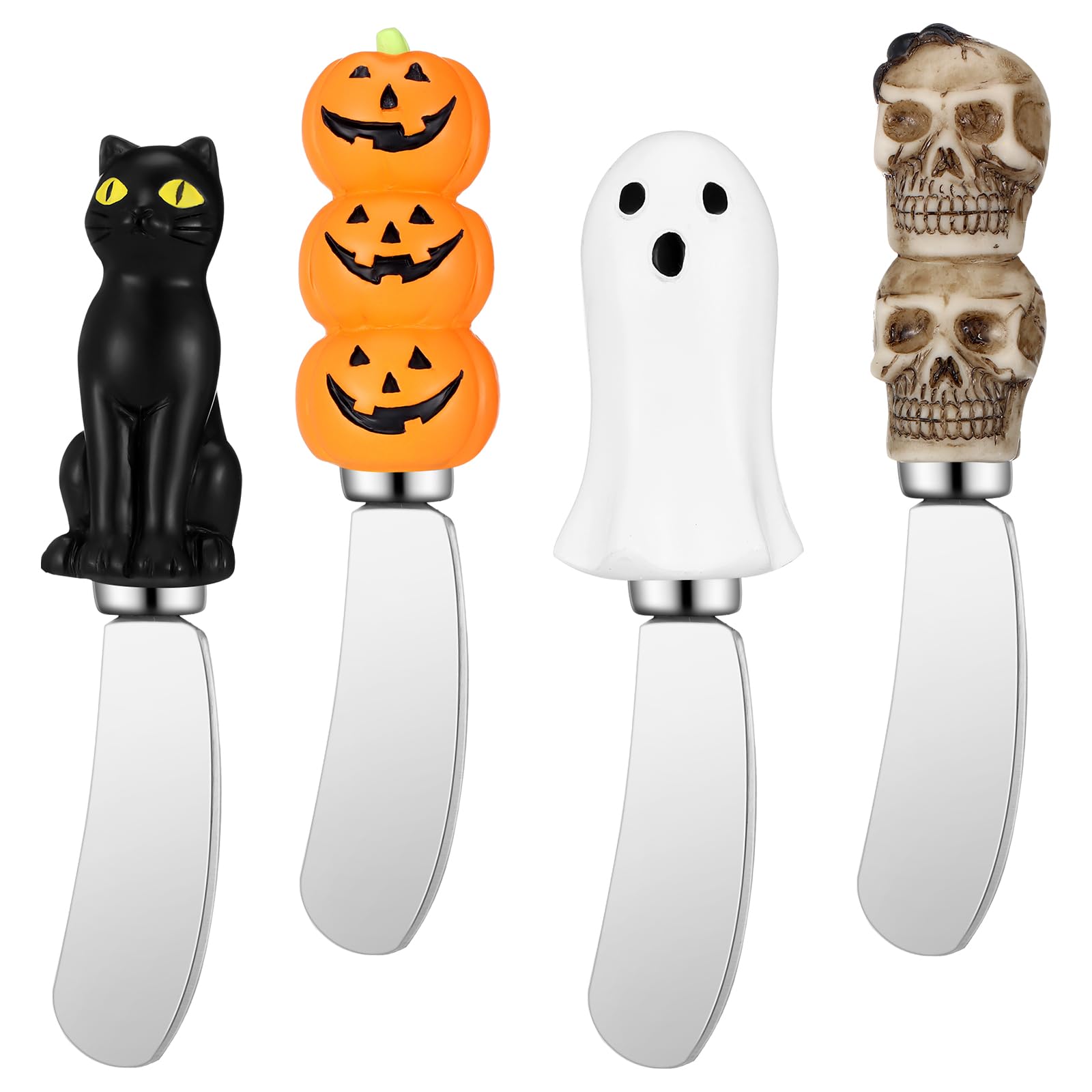 Jingmore 4 Pcs Halloween Cheese Knives for Charcuterie, Cheese Knives