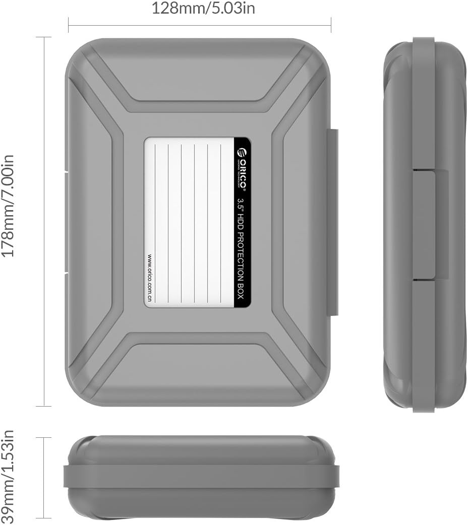 ORICO Portable 3.5 Inch Hard Drive Carrying Case Protective Disk Box Storage Cover for HDD/SSD (Multicolor)-PHX : Electronics