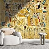 YANFENQI Peel and Stick Wall Paper Roll Egyptian Murals Peel & Stick Wallpaper Wall Decor Living Room Easy to Install (W) 40' X(H) 31.5'
