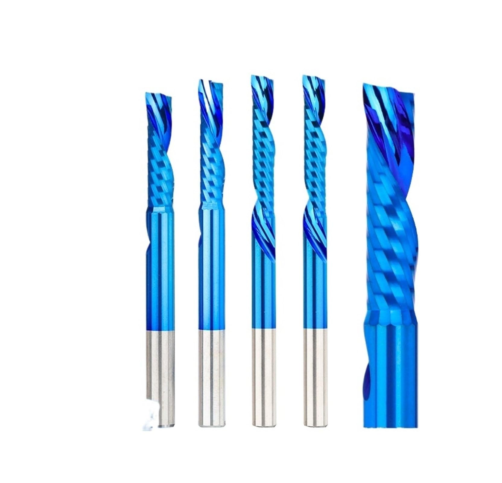 Fresa AAAA, fresa de corte hacia abajo, 3.175, 4, 5, 6, 8, 10, 12mm, broca enrutadora CNC de carburo de flauta única for madera, MDF y PVC(6x6x12x50L)