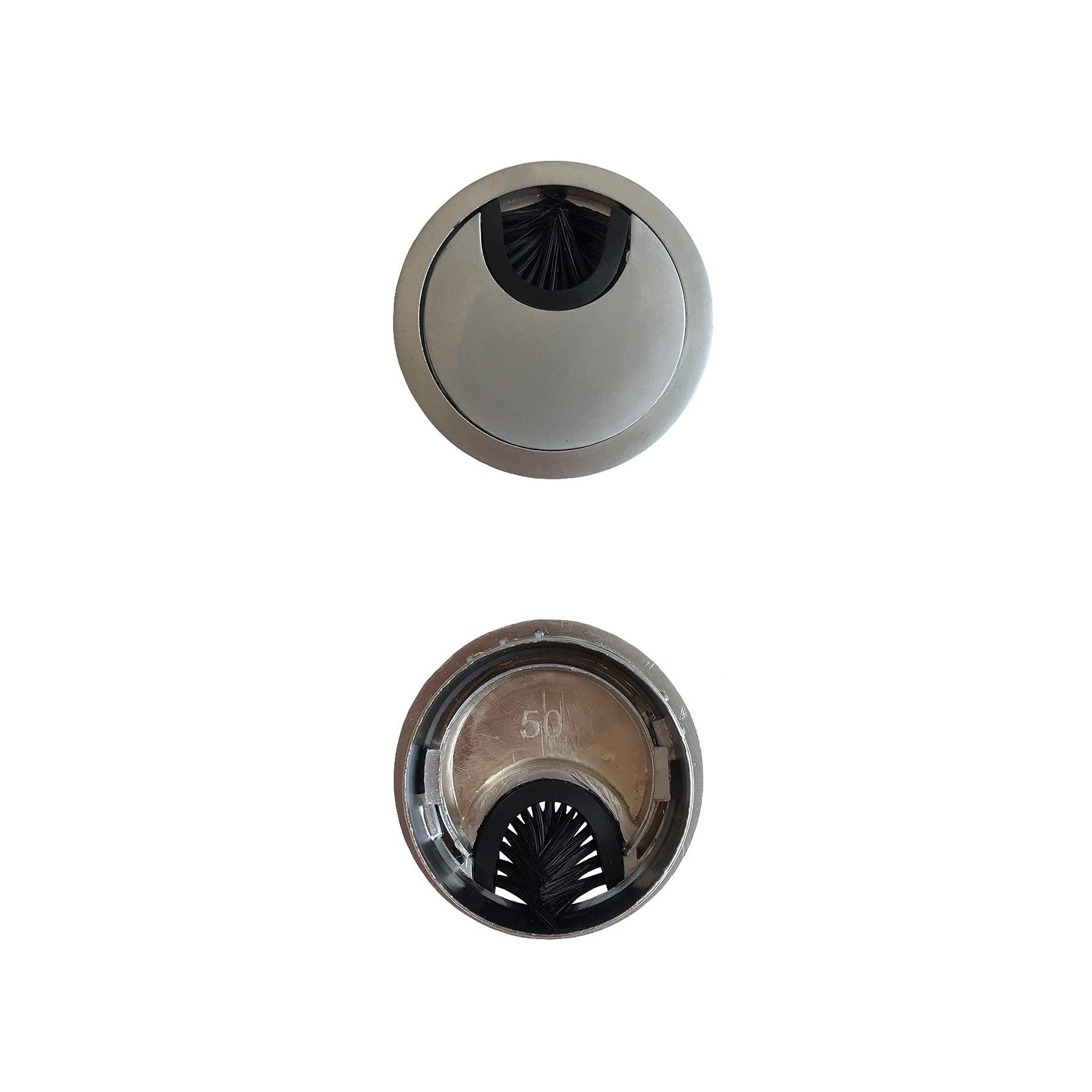 MANICAF Kabeldurchführung 8-tlg - 50mm Schwarze Kabeldurchlässe Mit Lochsäge