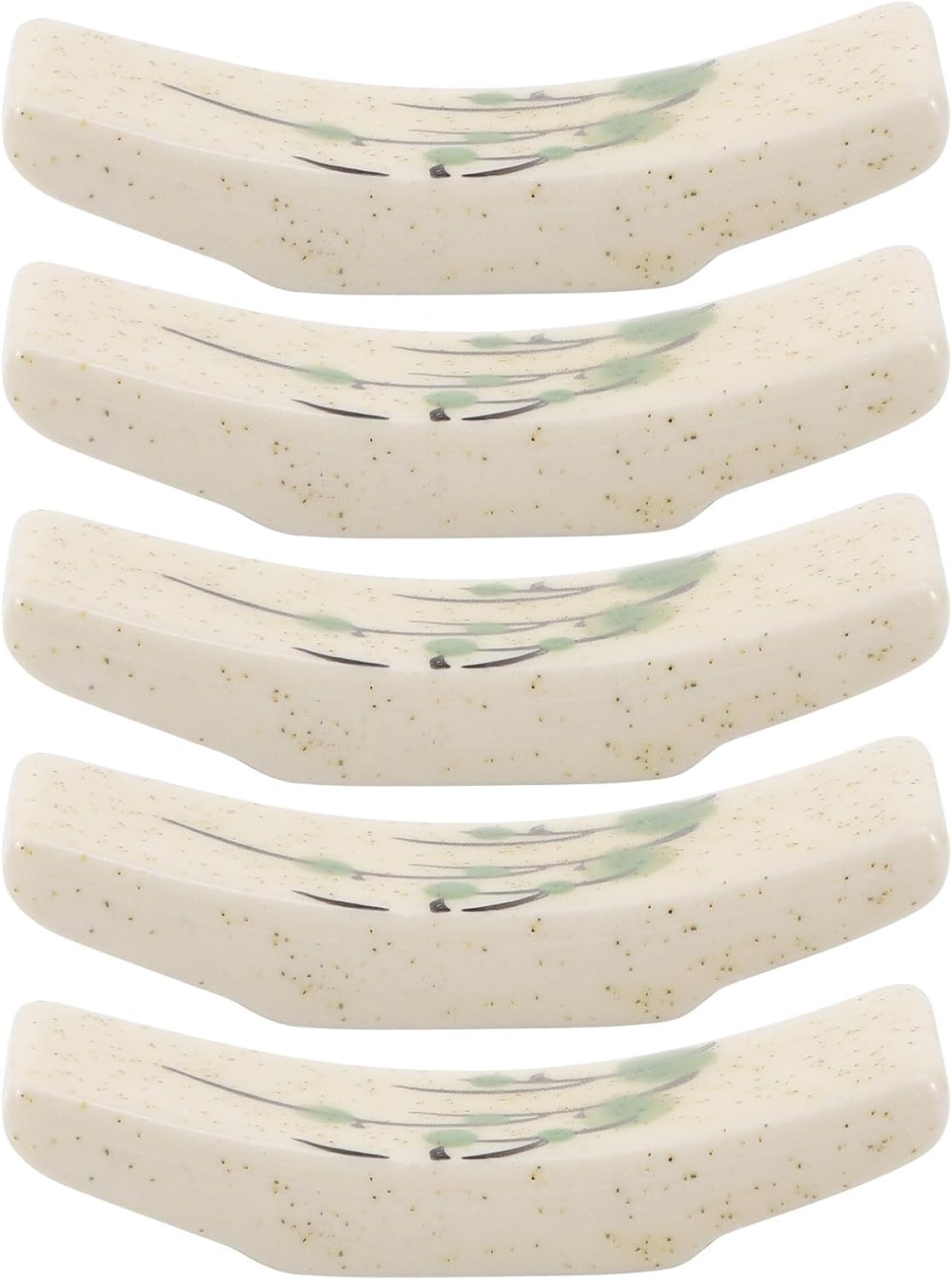 5pcs Japanese Style Ceramic Chopstick Rest Spoon Holder