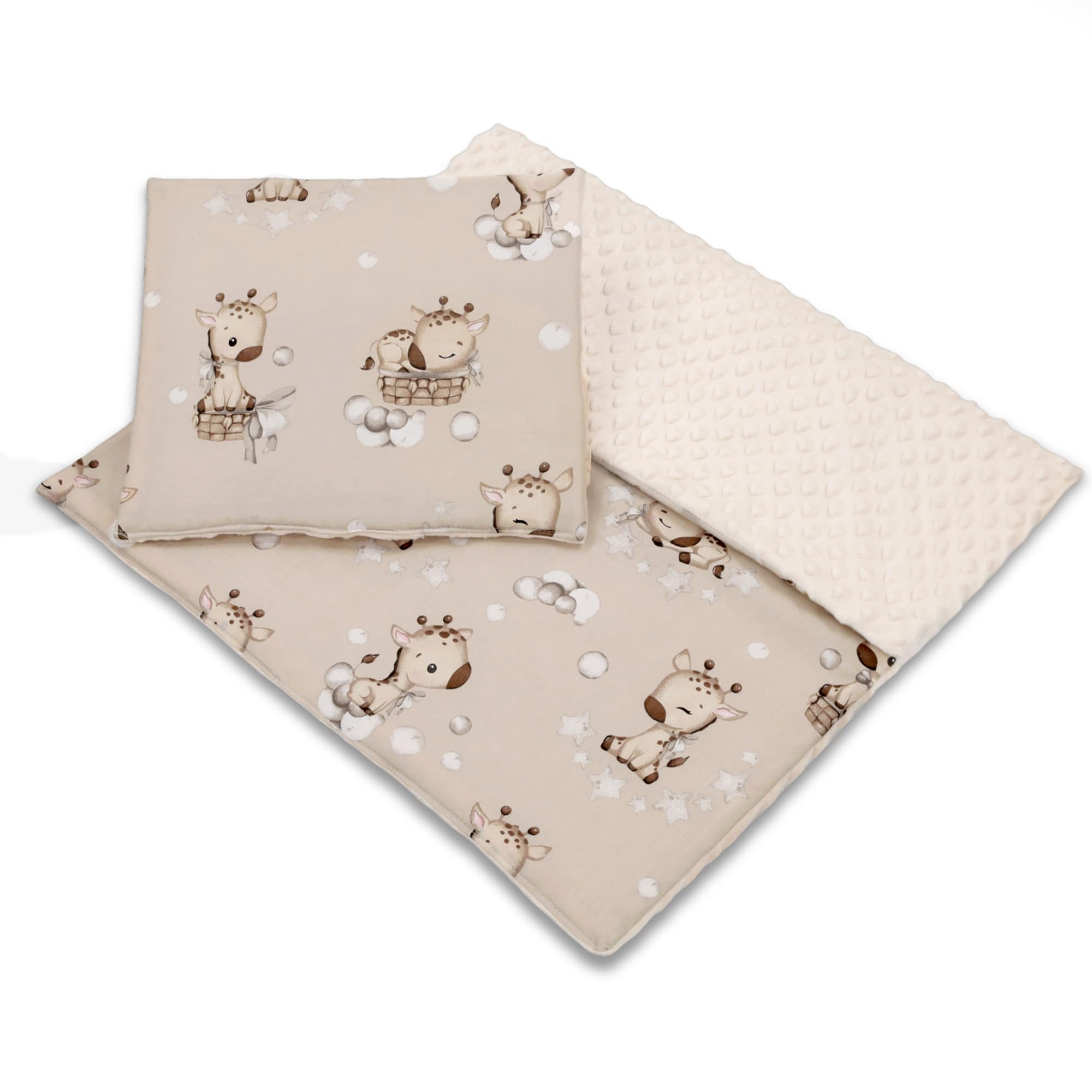 Baby blanket cuddle blanket Winter plush fabric 75x60 cm + pillow 35x30 cm - Image 2