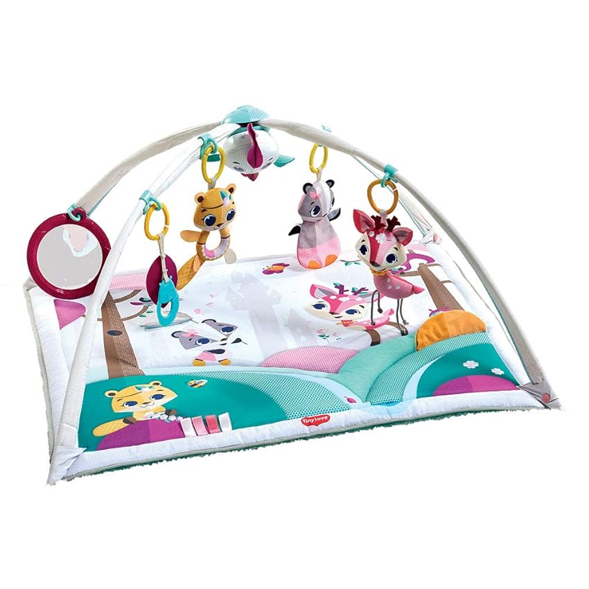 Tiny Love Gymini Deluxe Palestrina Bambini 0+ Mesi, Tappeto Gioco Musicale, Palestrina Evolutiva Neonato, 18 Attività, Archi Regolabili, Sviluppo Cognitivo, Collezione Tiny Princess Tales