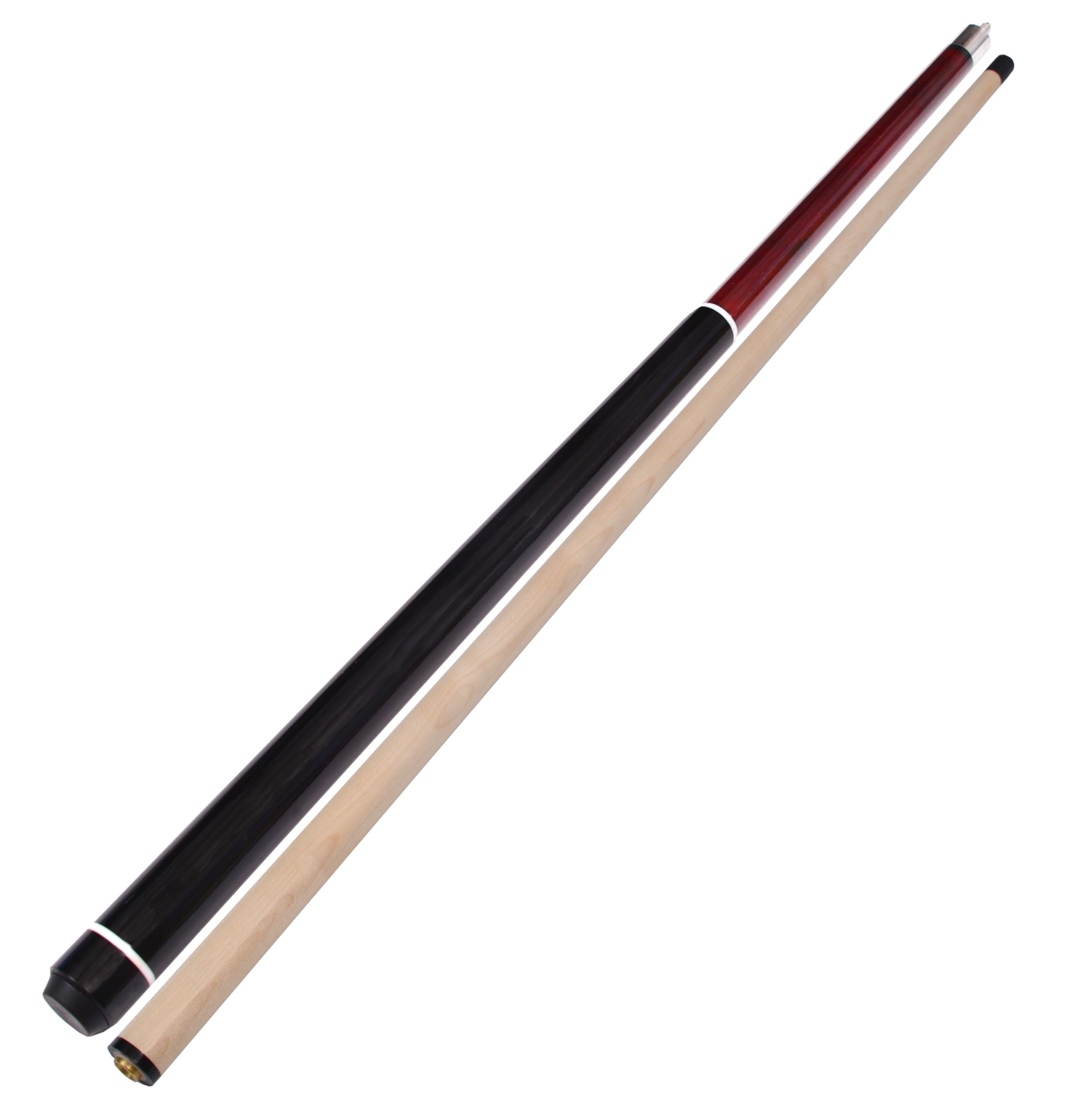 Accuplay - Stecca da biliardo da 147,3 cm, 2 pezzi, in legno di acero canadese, 652 g, disponibile in nero, rosso, verde o blu